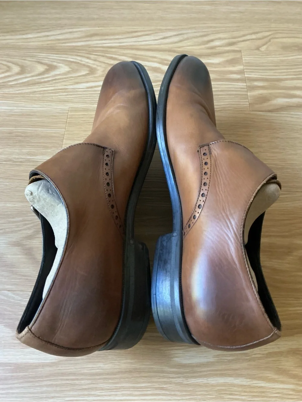 Ermenegildo Zegna Monk Strap Buckle Leather Dress Shoes Brown Size 10